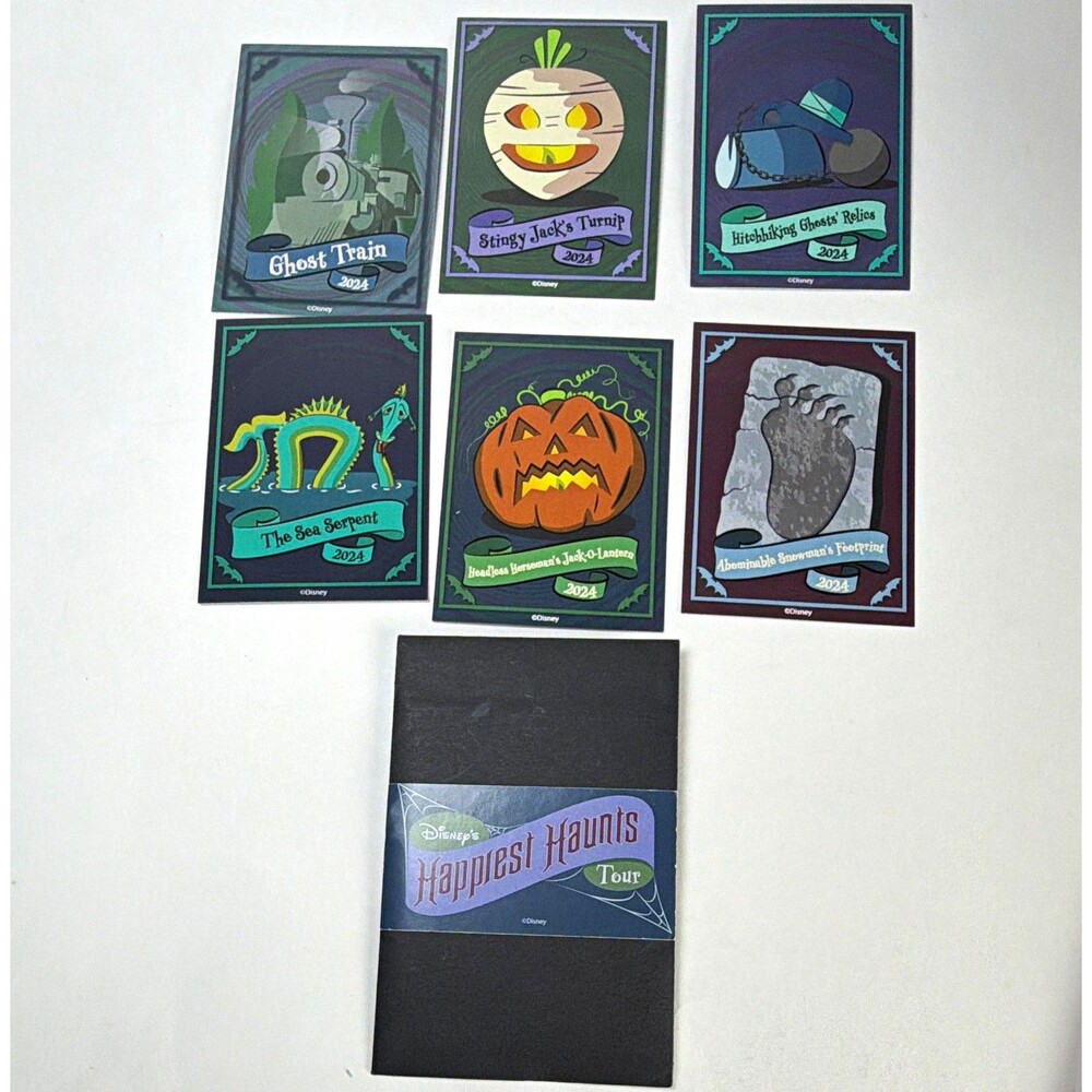 Disney Happiest Haunts Tour 2024 Non-Sport Trading Card Lot (6) Ghost Train